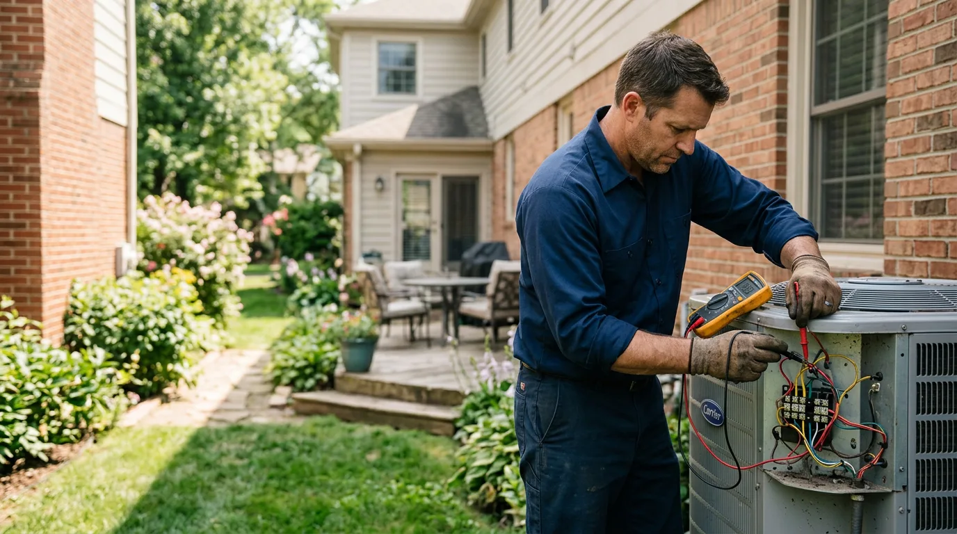 HVAC technician working near Sheldon, IA